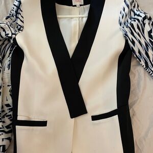 Parker Luxury Silk Modern Print Tuxedo Blazer